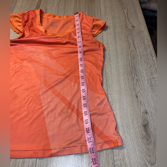 Nike orange collared collar golf shirt short sleeve shirt top tee - Picture 6 of 6